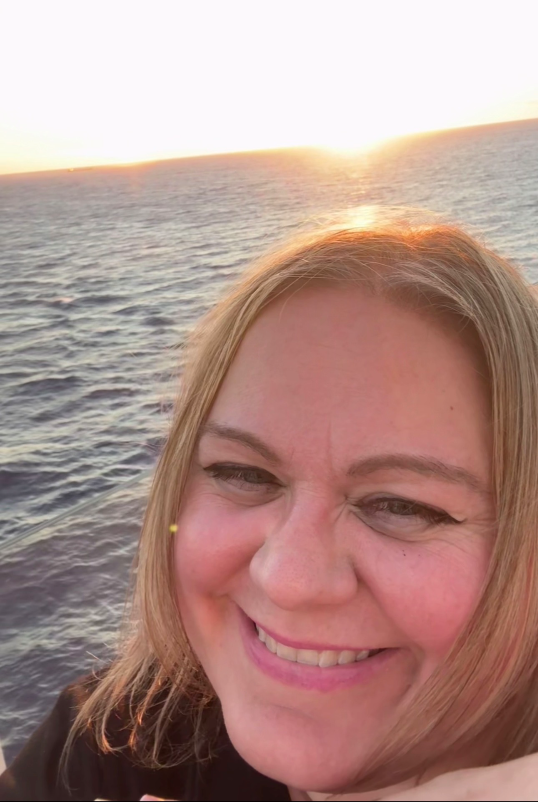Diana enjoying "Golden Hour" onboard a Disney Cruise!